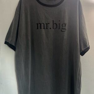 Mr. Big Gray Women's Short Sleeve Tee Sex in the City Merch 90s HBO rare vintage